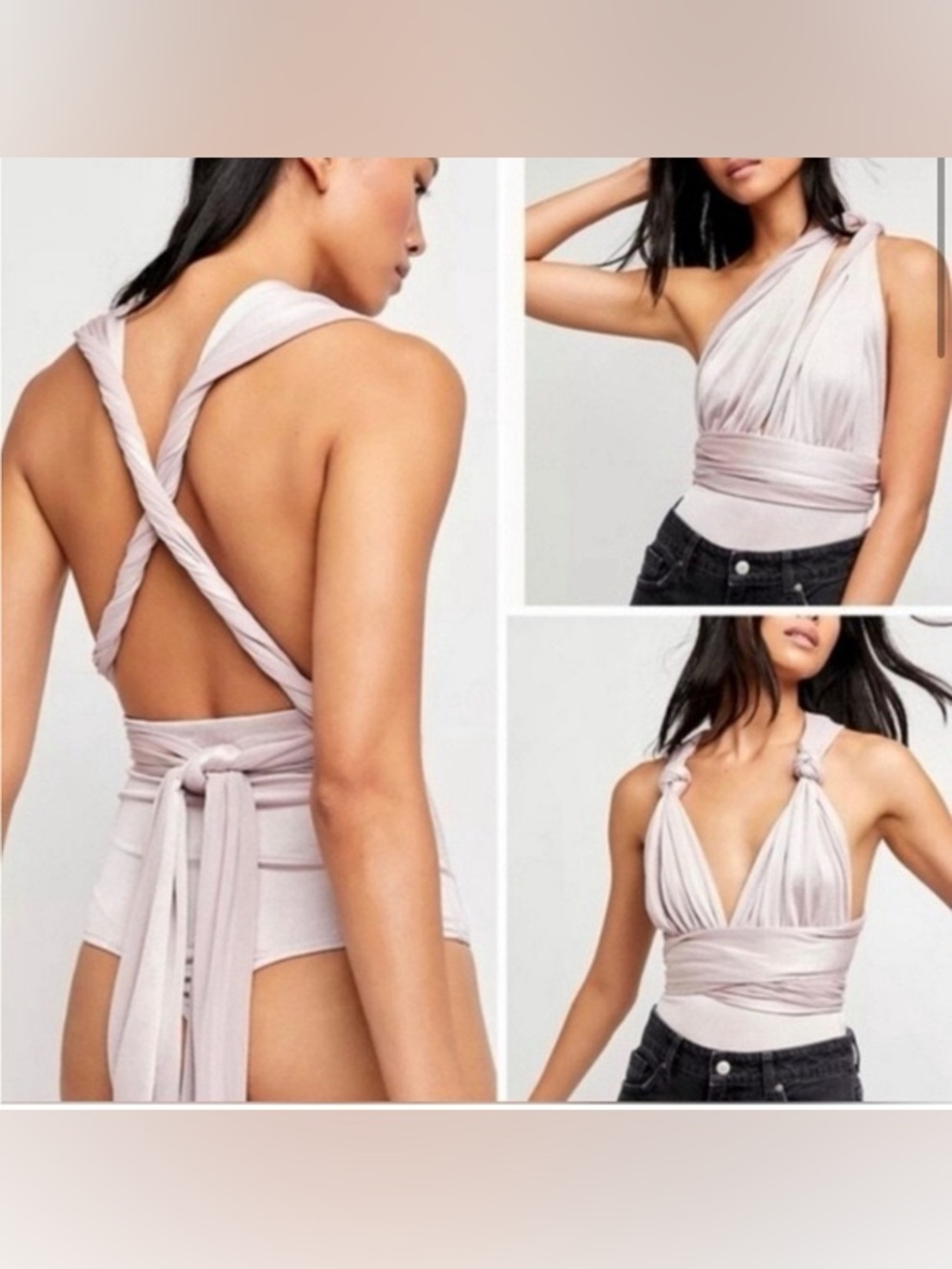Free People 100 Ways Bodysuit in Black - Picture 2 of 16